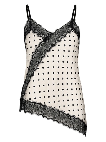 Sublevel Blusentop in Creme/ Schwarz