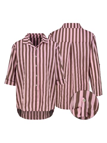 Sublevel Bluse in Rosa/ Braun