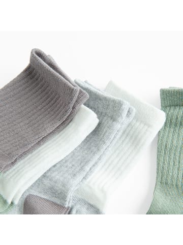 COOL CLUB 5er-Set: Socken in Weiß/ Grün
