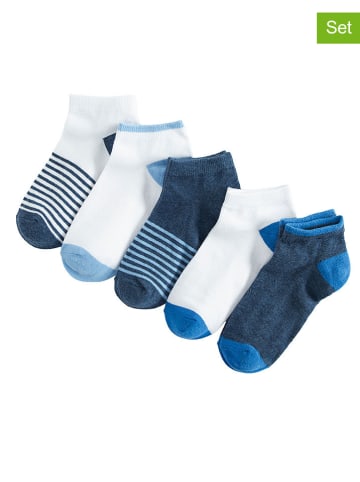 COOL CLUB 5er-Set: Socken in Dunkelblau/ Weiß