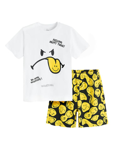 COOL CLUB Pyjama in Weiß/ Gelb