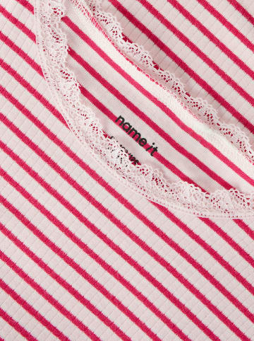 name it Shirt "Fensina" rood/lichtroze/wit