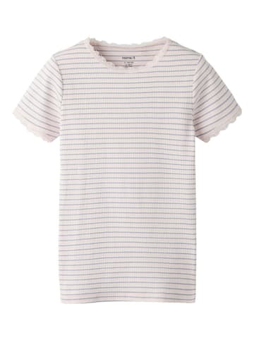 name it Shirt "Fensina" in Rosa/ Lila/ Weiß