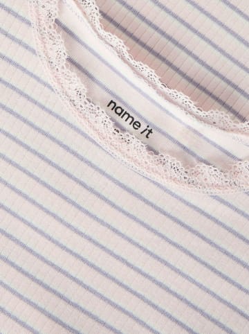 name it Shirt "Fensina" in Rosa/ Lila/ Weiß