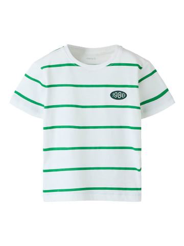 name it Shirt "Fritz" wit/groen