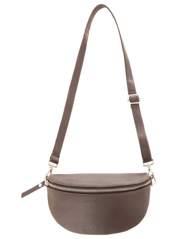 Zwillingsherz Leren borstbuidel "Crossbody" bruin - (B)23 x (H)14 cm