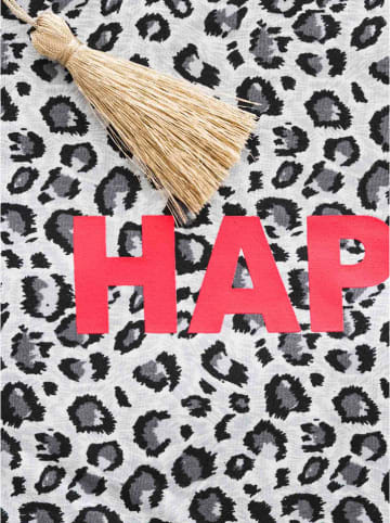 Zwillingsherz Cosmeticatas "Happy" grijs - (B)24 x (H)18 cm
