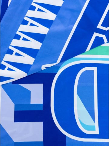 Zwillingsherz Driehoekige sjaal "Letters" blauw - (L)138 x (B)68 cm