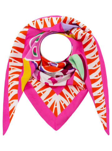 Zwillingsherz Dreieckstuch "Letters" in Pink/ Bunt - (L)138 x (B)68 cm