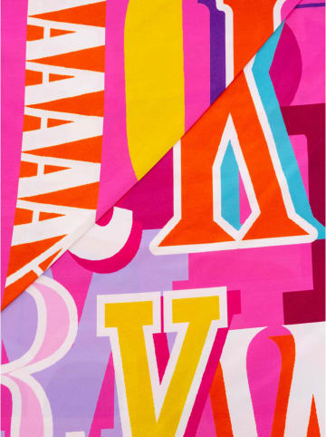 Zwillingsherz Dreieckstuch "Letters" in Pink/ Bunt - (L)138 x (B)68 cm