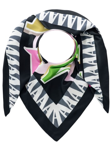 Zwillingsherz Driehoekige sjaal "Letters" zwart/meerkleurig - (L)138 x (B)68 cm