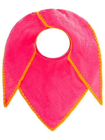 Zwillingsherz Mousseline-driehoekssjaal "Uni & Stitch" roze - (L)200 x (B)95 cm