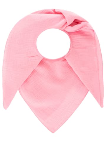 Zwillingsherz Mousseline-vierkante sjaal "Uni" lichtroze - (L)108 x (B)108 cm