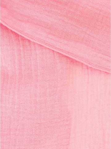 Zwillingsherz Mousseline-vierkante sjaal "Uni" lichtroze - (L)108 x (B)108 cm