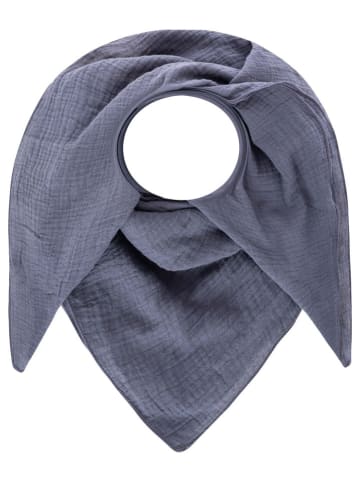 Zwillingsherz Mousseline-vierkante sjaal "Uni" donkerblauw - (L)108 x (B)108 cm