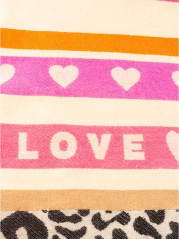 Zwillingsherz Driehoekige sjaal "Love Leo" beige/meerkleurig - (L)190 x (B)90 cm