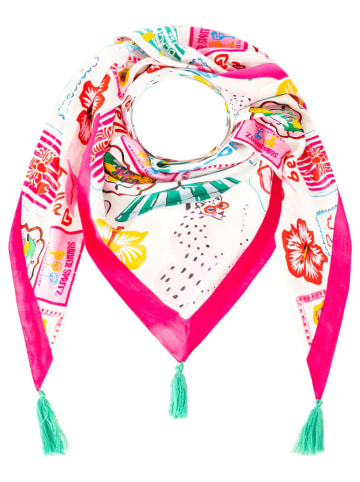 Zwillingsherz Dreieckstuch "Ciao Bella" in Bunt - (L)200 x (B)90 cm