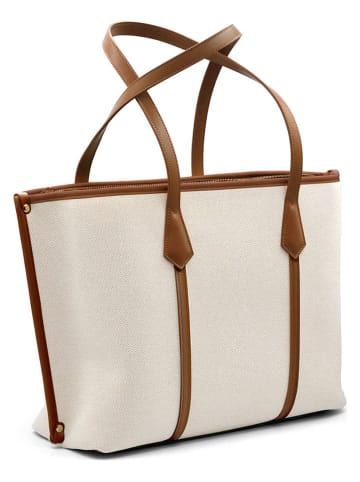 La Manufacture Royale Shopper "Vanuatu" beige/lichtbruin - (B)44 x (H)29 x (D)14 cm