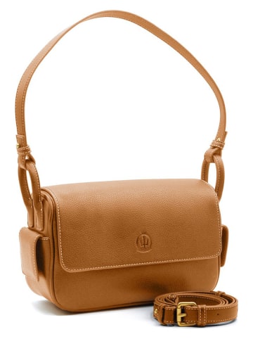 La Manufacture Royale Leder-Schultertasche "Nalu" in Hellbraun - (B)15 x (H)23 x (T)9 cm