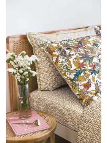 Linvosges Perkal dekbedovertrek ''Luxuriance Vegetale'' beige/meerkleurig