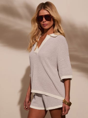 Milan Kiss Pullover in Creme/ Taupe
