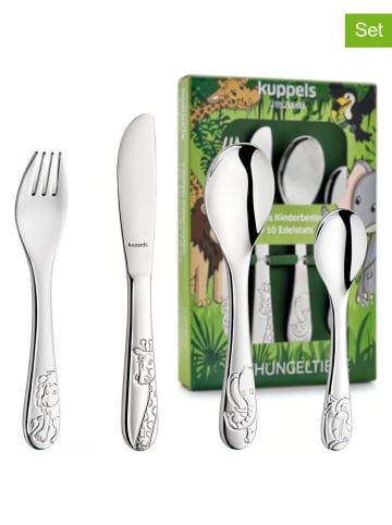 Kuppels 4tlg. Edelstahl-Kinderbesteck "Dschungeltiere"