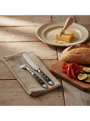Kuppels 24-częściowy zestaw sztućców "Country" w kolorze czarnym