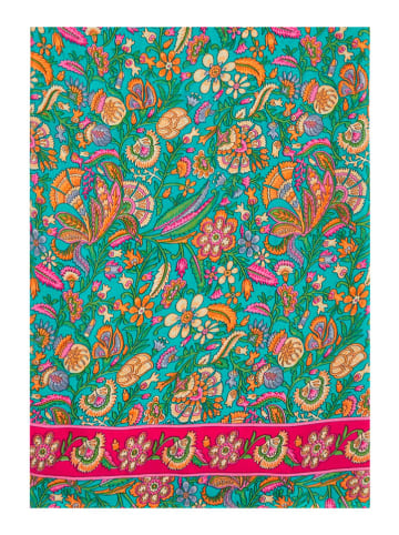 Ipanima Schal in Türkis/ Pink - (L)180 x (B)50 cm