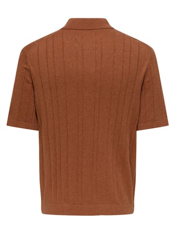 ONLY & SONS Koszulka polo "Onssofus" w kolorze jasnobrązowym