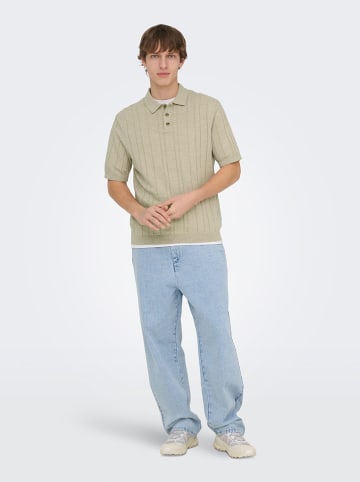 ONLY & SONS Koszulka polo "Onssofus" w kolorze beżowym