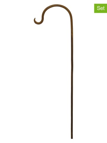 POSIWIO Paliki ogrodowe (2 szt.) w kolorze ceglanym - 80 x 11 cm