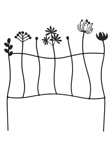 POSIWIO Latwerk ''Blumen'' zwart - (L)40 x (B)36 cm