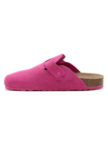 billowy Leder-Clogs in Pink