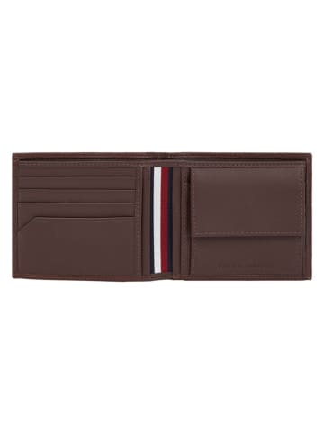 Tommy Hilfiger Skórzany portfel w kolorze jasnobrązowym - 11 x 10 x 2 cm