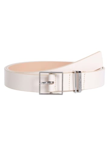 Calvin Klein Leder-Gürtel in Creme