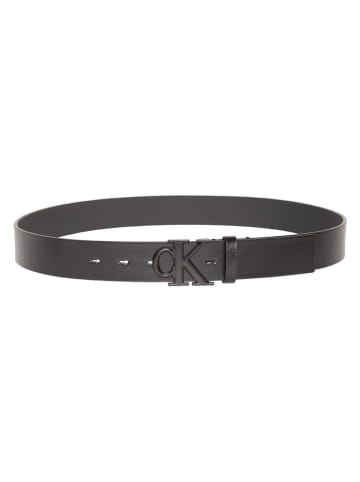 Calvin Klein Leder-Gürtel in Schwarz