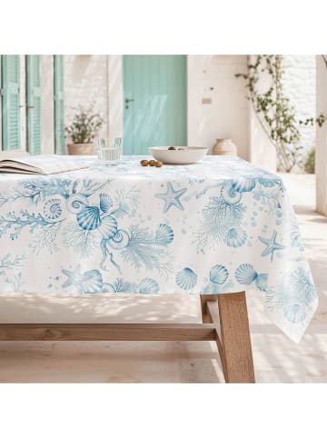 mint Deco Tafellaken "Summer Julieta" wit/blauw