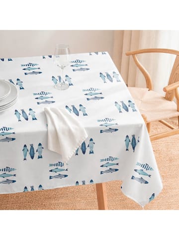 mint Deco Obrus "Summer Capri" w kolorze biało-niebieskim