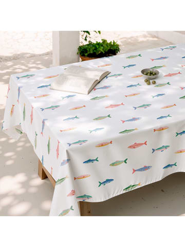 mint Deco Tafellaken "Summer Calypso" wit/lichtroze/blauw
