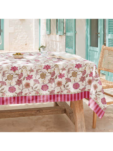 mint Deco Tafellaken "Floral Diania" crème/fuchsia