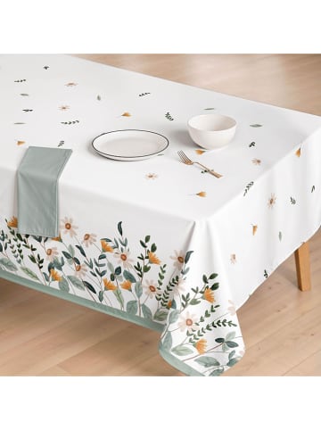 mint Deco Tischdecke "Adara" in Weiß/ Grün/ Gelb