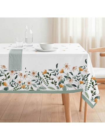 mint Deco Tafellaken "Adara" wit/groen/geel