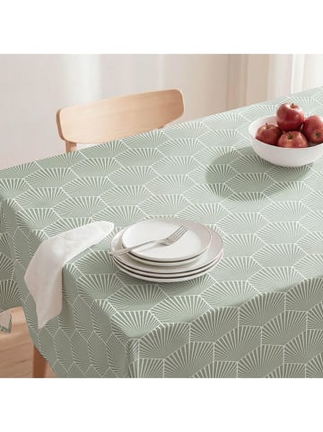 mint Deco Tafellaken "Alba" kaki/wit