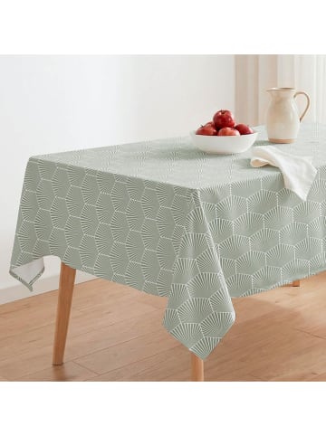 mint Deco Tafellaken "Alba" kaki/wit