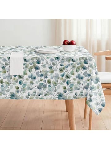 mint Deco Tischdecke "Savage" in Weiß/ Grün