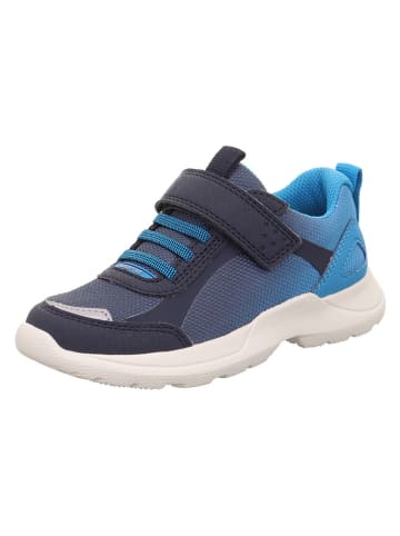 superfit Leder-Sneakers "Rush" in Dunkelblau/ Hellblau