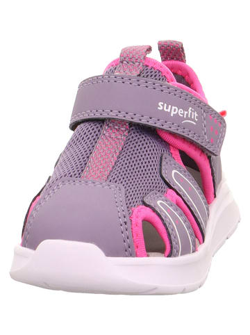 superfit Skórzane półsandały "Wave" w kolorze fioletowym