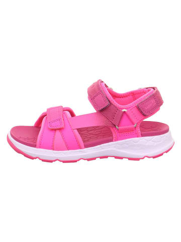 superfit Leder-Sandalen "Criss Cross" in Pink