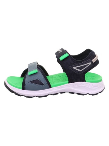superfit Leren sandalen "Criss Cross" groen/donkerblauw