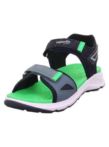 superfit Skórzane sandały "Criss Cross" w kolorze granatowo-zielonym
